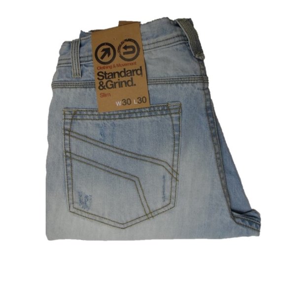 Standard & Grind Men's Slim Denim Jeans 30x30 & 32x32 Available - Picture 2 of 3